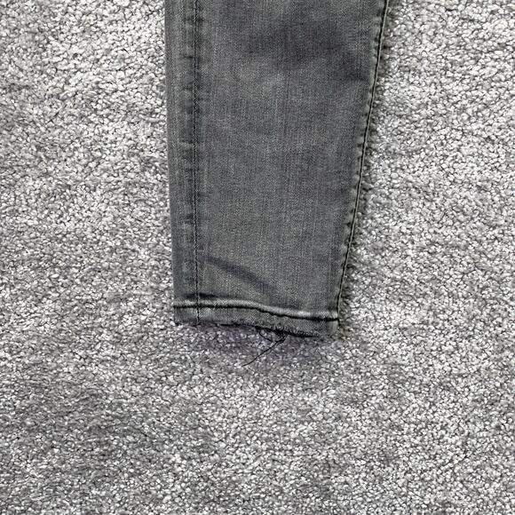 American Eagle Jeans Womens 4 Reg Gray Hi Rise Jegging Distressed Rips Denim - Picture 3 of 11